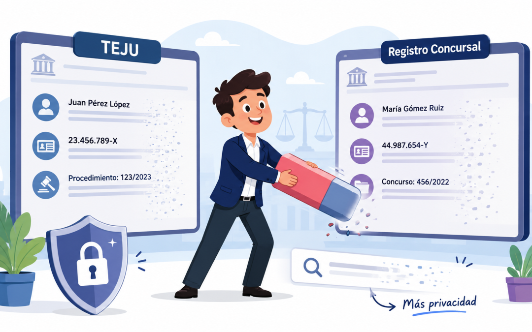 Cómo eliminar tus datos personales tras un procedimiento concursal.